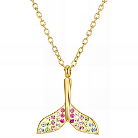 18K gold plated Stainless steel necklace, Mashalla