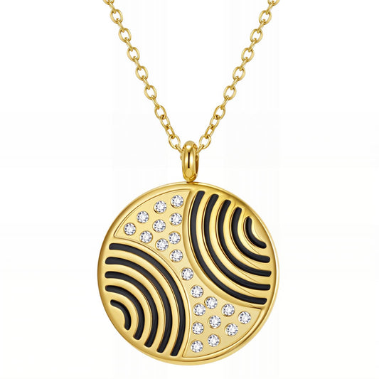 18K gold plated Stainless steel necklace, Mashalla