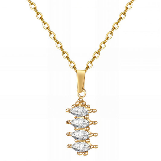 18K gold plated Stainless steel necklace, Mashalla