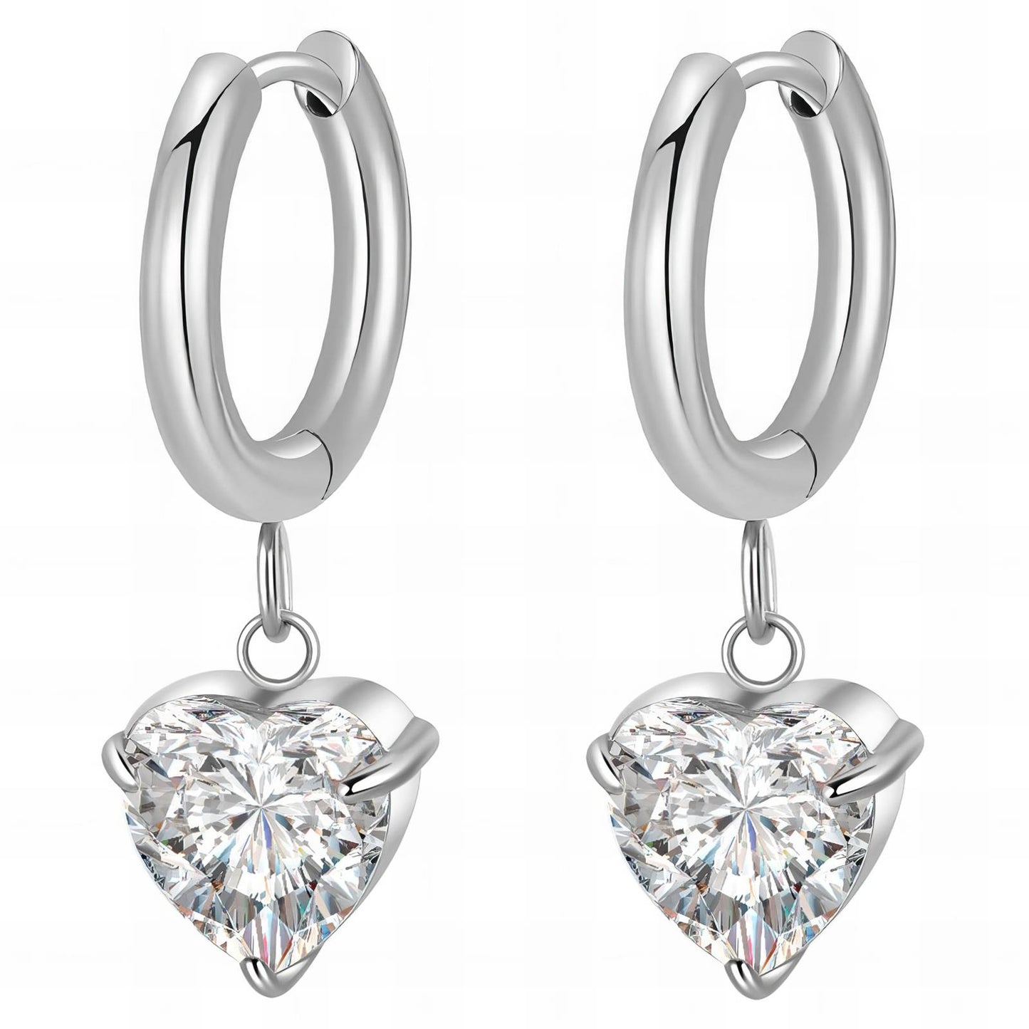 Stainless steel  Heart earrings, Mashalla