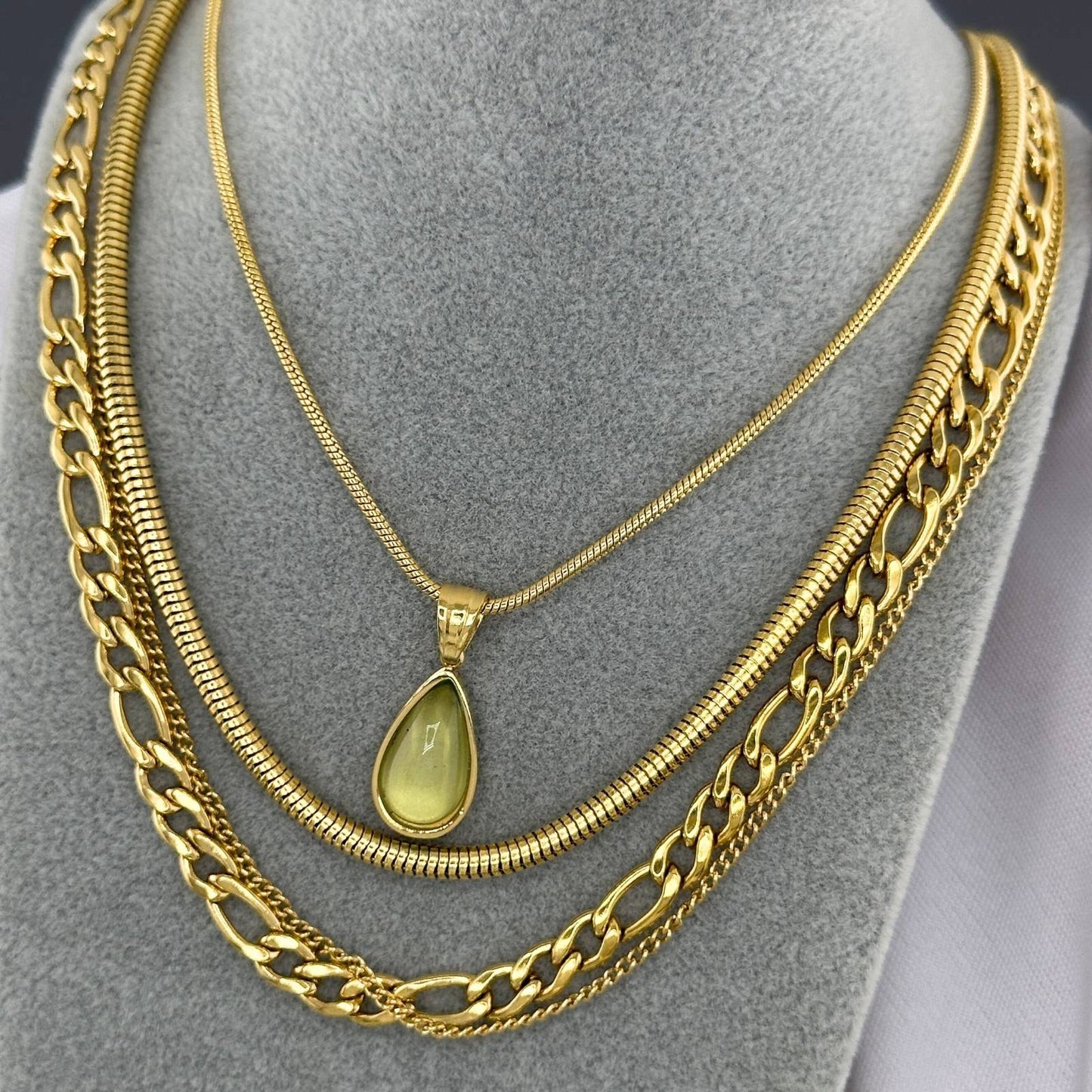 18K gold plated Stainless steel necklace, Mashalla