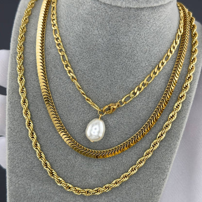 18K gold plated Stainless steel necklace, Mashalla